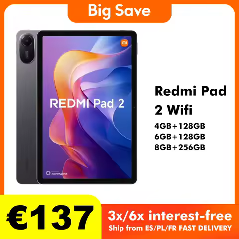 Xiaomi Redmi Pad 2 4GB/128GB 6GB/128GB 8GB/256GB 9000mAh Battery 11" 2.5K WiFi Global Version Tablet PC