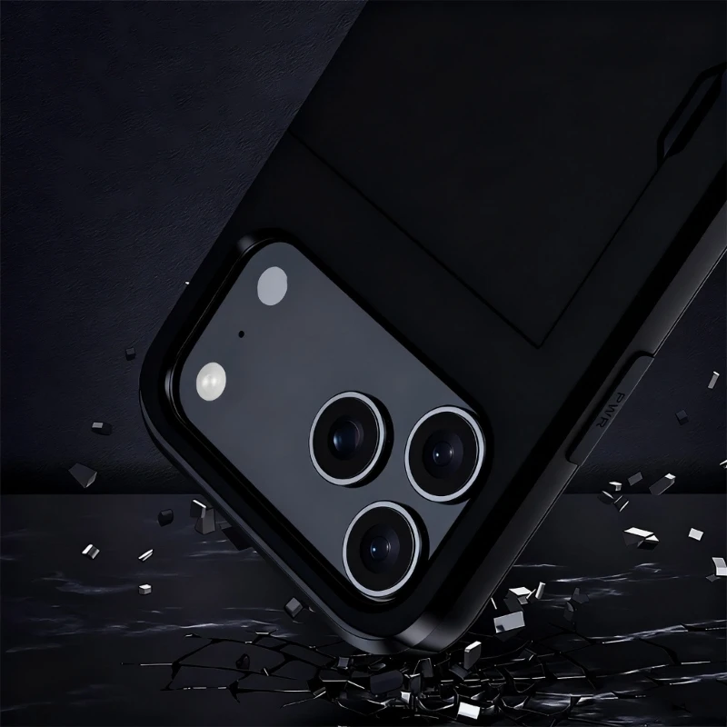 Thin Fit Case Featuring Slides Away Card Pocket Double Layer Shock Absorption Plastic Construction Suitable for Phone 17 77JC