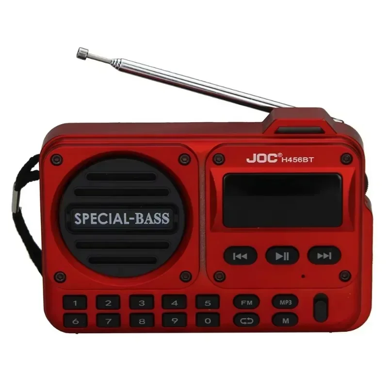 JOC 456BT Mini Portable  Rechargeable FM Radio Wireless Bluetooth Speaker Multi-function Card Insertion Stereo Recorder Player