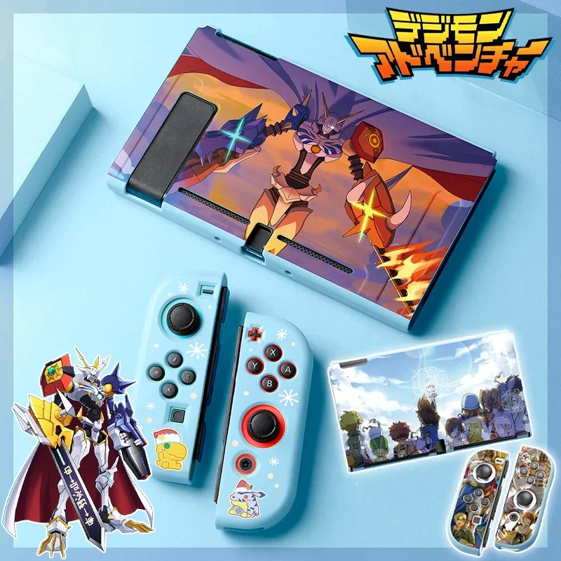 Anime Digimon Omegamon TPU Soft Case Joycon Protective Shell Cover for Nintendo Switch NS OLED Console Crystal Cases Accessories