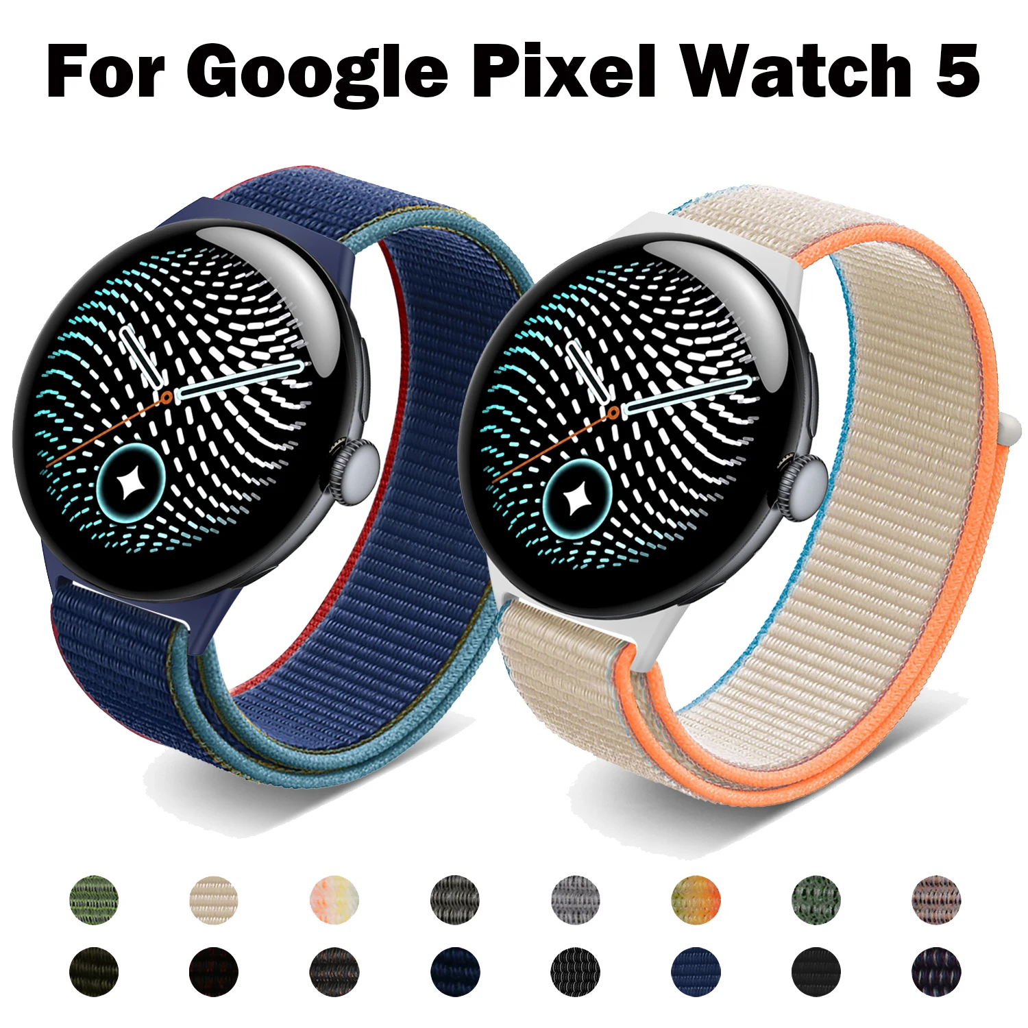 Nylon Braided Sport Strap for Google Pixel Watch 5 4 3 45mm Band Watchband Bracelet for Google Pixel 4 45mm Accessories