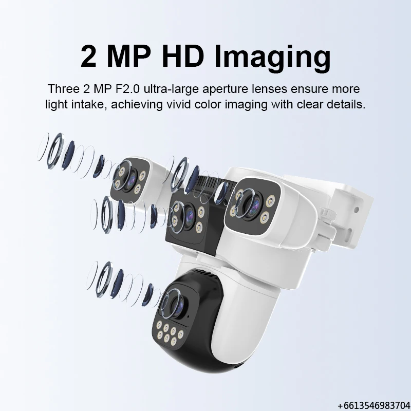 New Product 12MP Wifi Home Surveillance PTZ Network Camera IP Auto Tracking Night Vision Wireless CCTV Camera for Outdoor