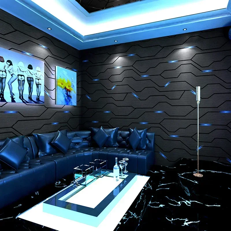 Ktv papel de parede 3d tecnologia estéreo sentido internet bar e internet caf fundo tema ao vivo e-sports hotel papel de parede decorativo