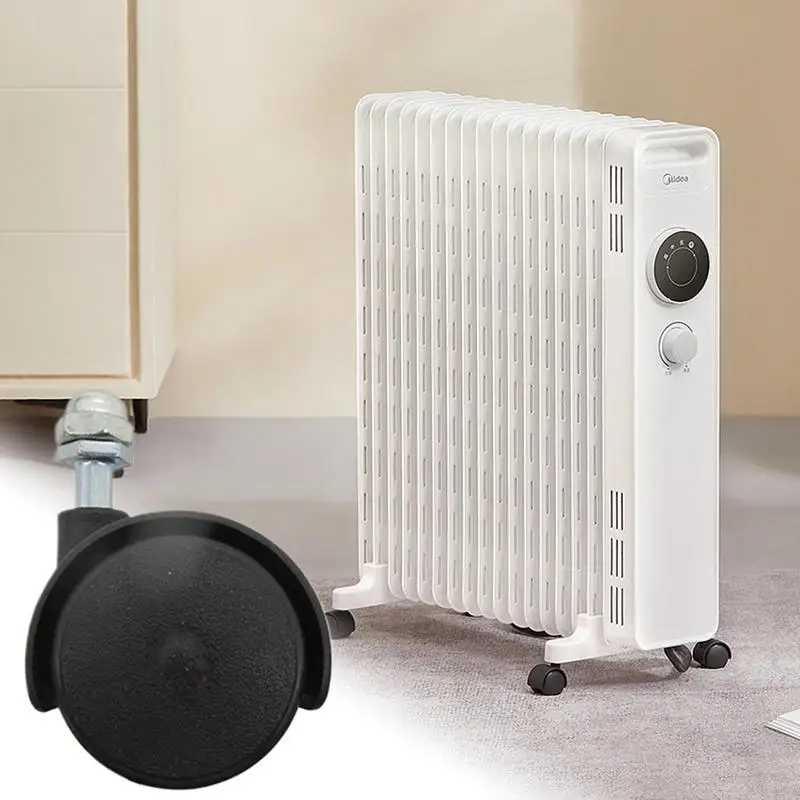 Kastor kursi bergulir 4-potong pemanas minyak Swirl roda bergerak untuk karpet dasar kastor bergulir untuk kursi pemanas dada