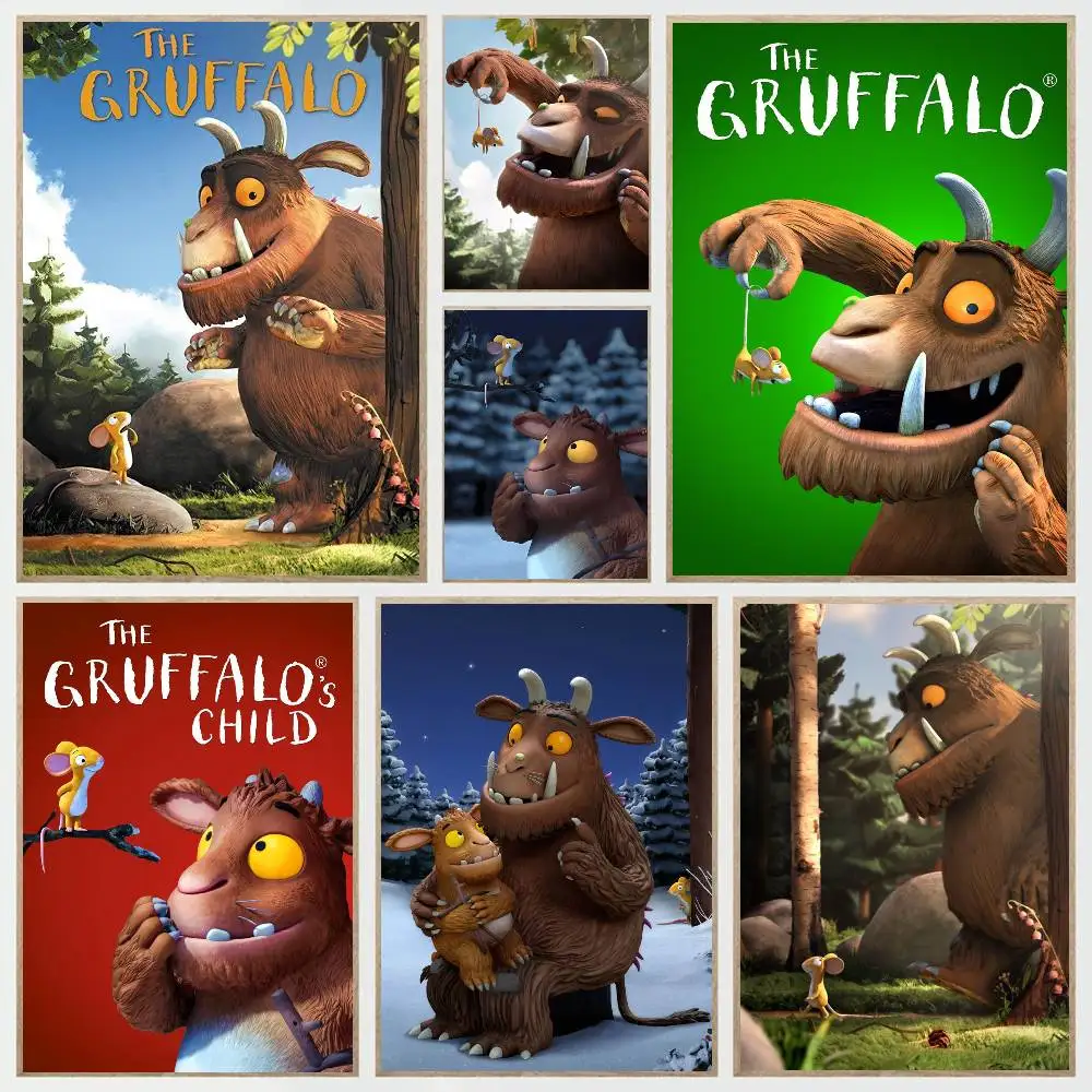 1 Stück The Gruffalo Poster-Aufkleber, wasserfest, Wandkunst für Wohnzimmer, Schlafzimmer, Heimdekoration