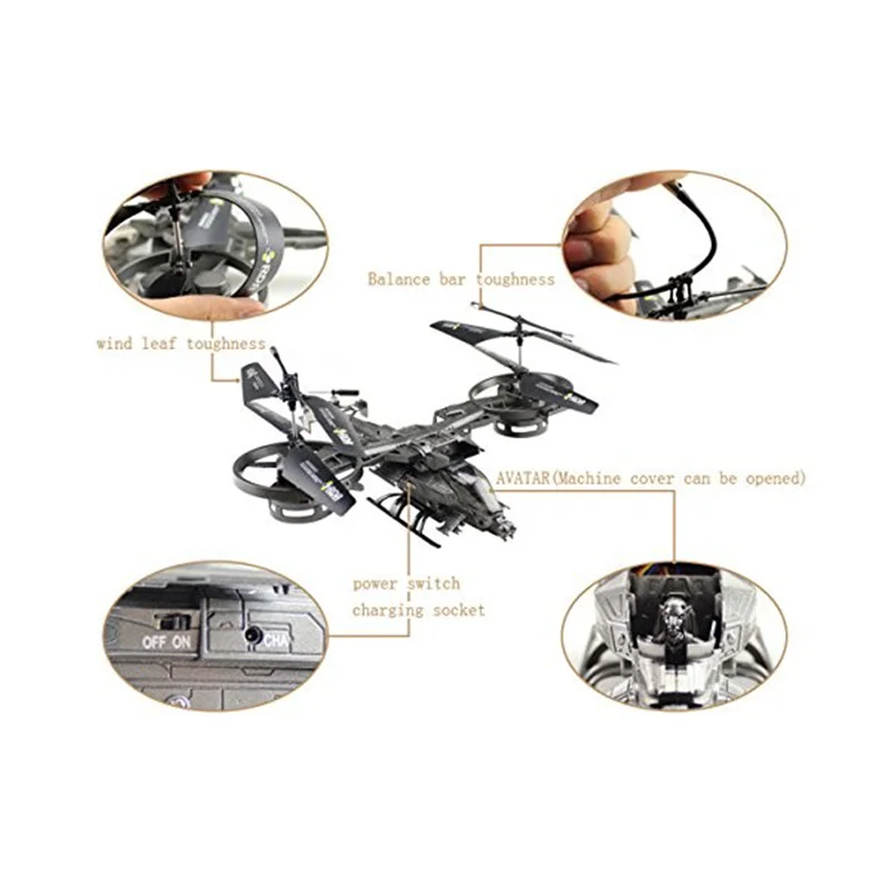 New Arrival YD713 RC Helicopter 3.5CH 2.4G Fixed Height Precision Gyroscope Drop Resistance RC DroneToys Gift For Kids