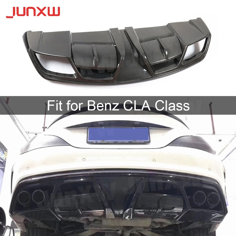 

for CLA Class Carbon Fiber Rear Bumper Lip Diffuser For Benz W117 CLA180 CLA200 CLA250 CLA260 CLA45 2013 - 2018 Cars Accessories