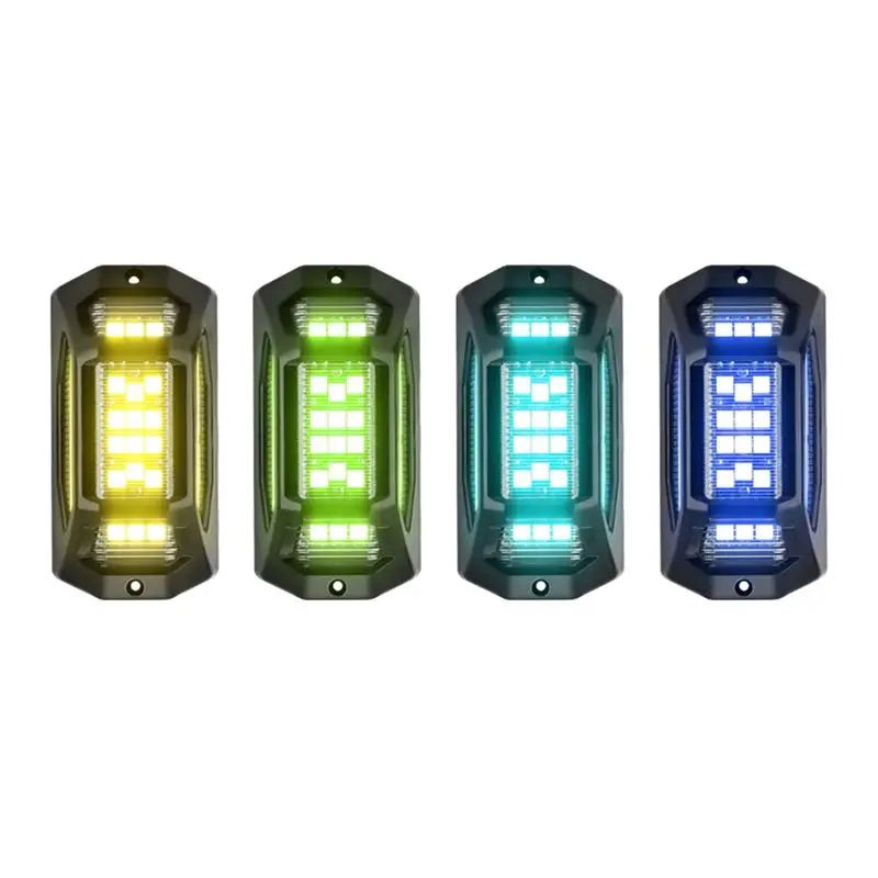 

Practical 4 Pods Rock Lights For Trucks, RGB Underglow LED Lights For Cars APP Control Music Mode Multicolor Underglow Lights