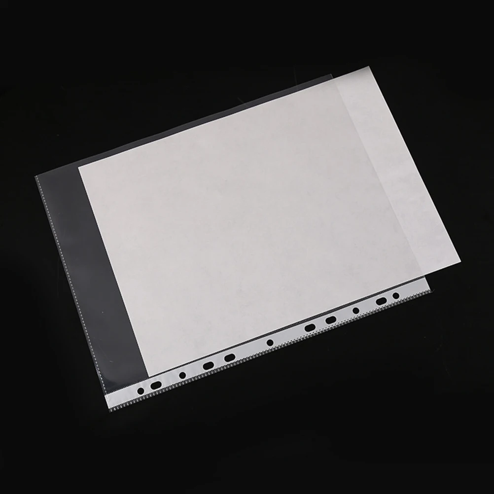 

200pcs Sheet Protectors Clear A4 11 Hole File Binder Pouch Non Static Transparent Covers For Home Office College