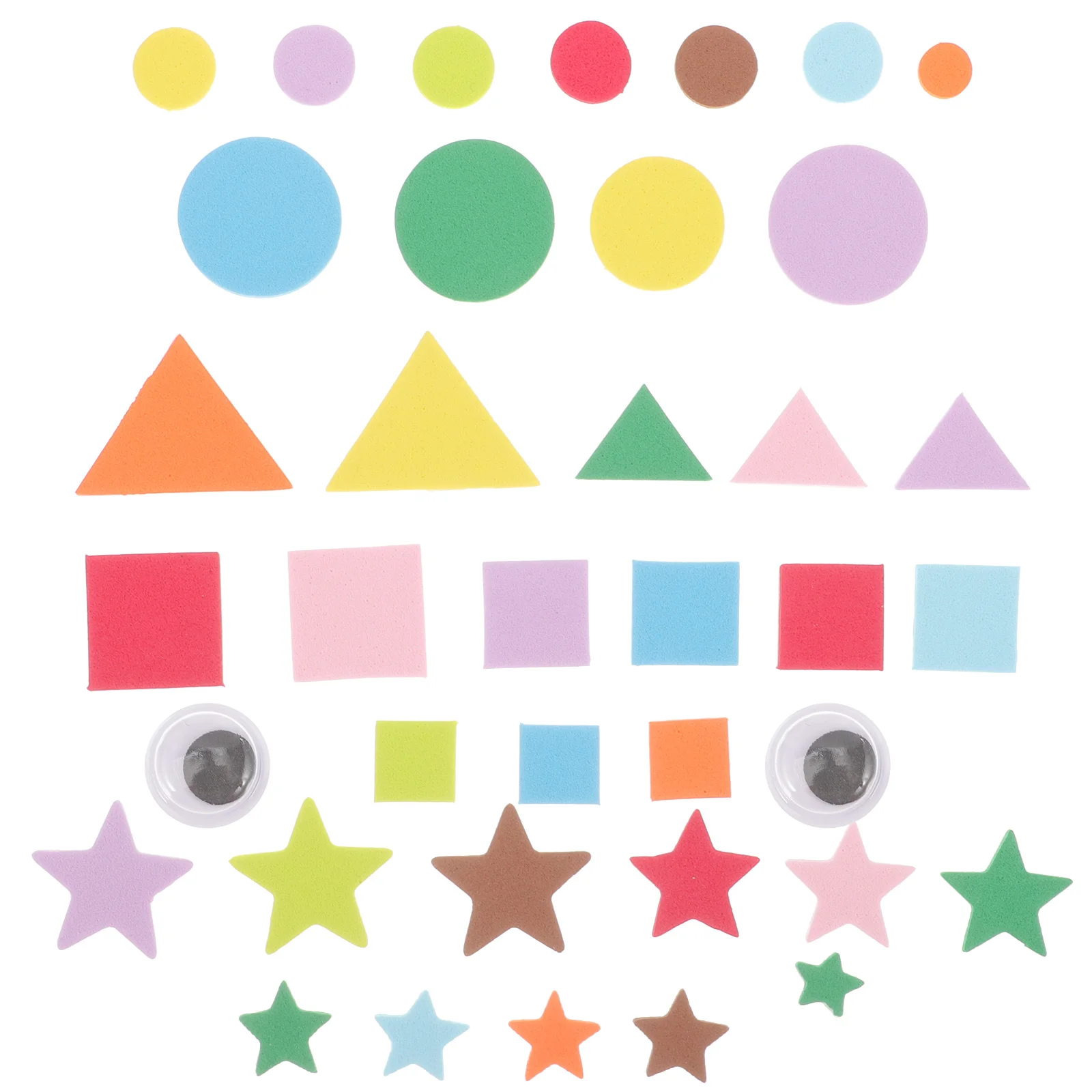 

Geometric Stickers Foam Shape Kids Self adhesive Children Preschool Toddlers Applique Home Decoration EVA Pattern DIY Craft