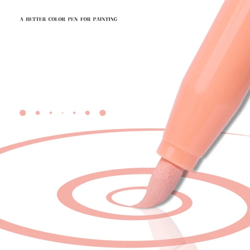 12 สีเครื่องหมายสี Soft Tip เครื่องหมายอะคริลิคสีกันน้ำปากกาอุปกรณ์ศิลปะสำหรับ Rock ภาพวาด