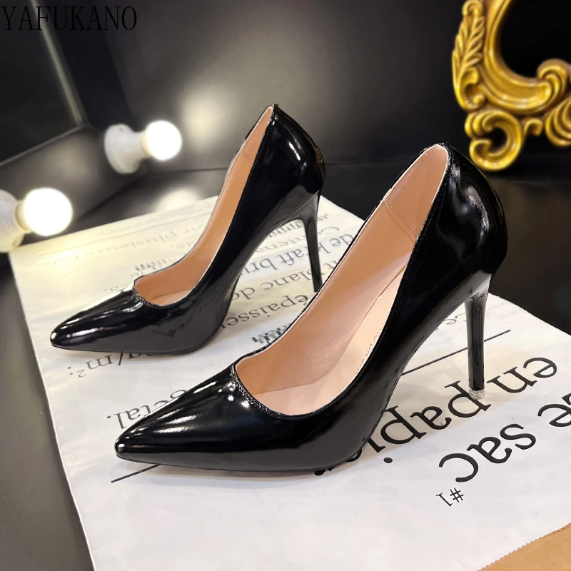 Sexy Nude Pointy Party Wedding Shoes Basic Light Mouth Stiletto Heels Women\'s Single Shoes Fashion Simple Heels Women Shoes