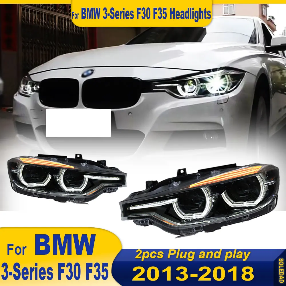 LED Head Lamp for BMW F30 F35 3 series LED Headlight 2013-2018 F80 Headlights Turn Signal High Beam Angel Eye Projector Lens