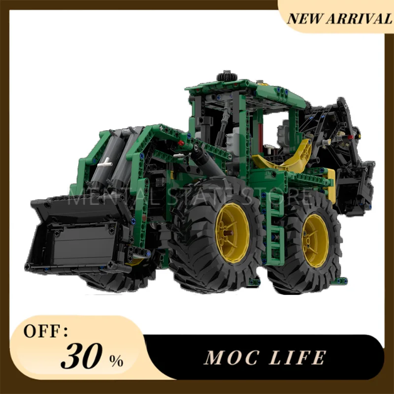 NEW 930PCS Customized MOC Backhoe loader Building Blocks Technology Bricks DIY Creative Assembly Education Toys Holiday Gifts