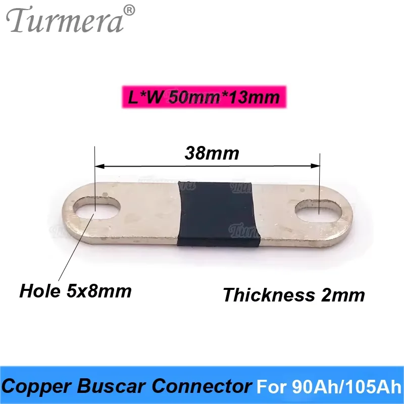 Turmera Copper BusCars Connector for 3.2V Lifepo4 Battery 90Ah 280Ah  Assemble for 36V E-Bike and Uninterrupted Power Supply 12V