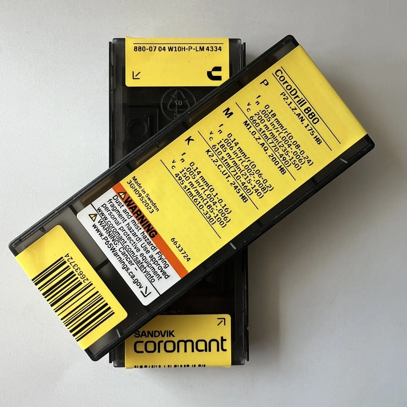 

SANDVIK / 880-0704W10H-P-LM 4334 / Оригинальное шведское лезвие из твердого сплава, 10 шт.