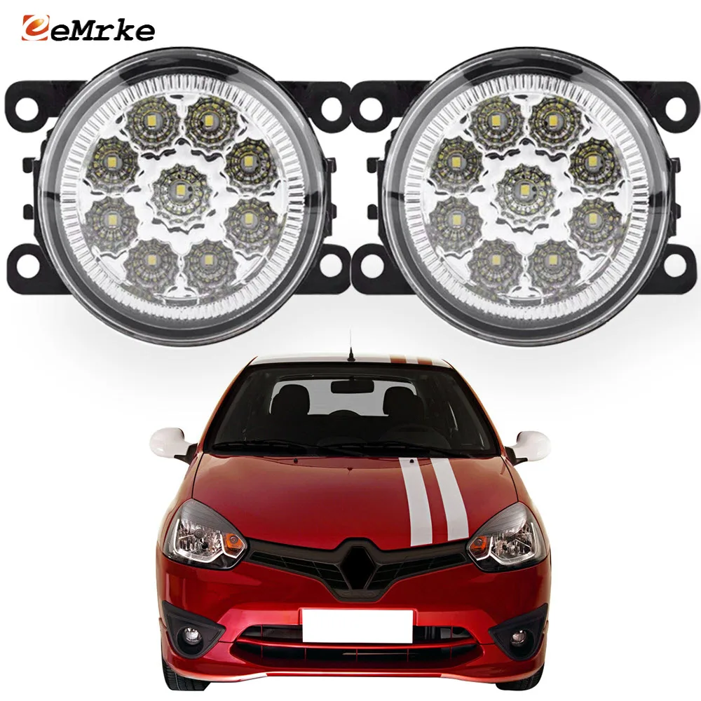 

EEMRKE 2 шт. автостайлинг для Renault Clio МЕРКОСУР 2012 2013 2014 2015 2016 Противотуманные фары 9 светодиодный т. светодиодные противотуманные фары