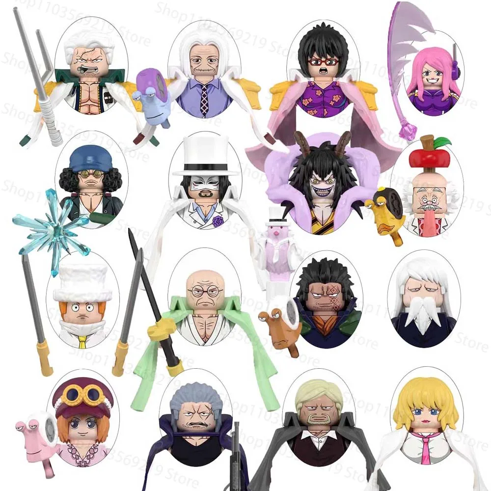 WM6196 WM6222 Blocos de Montar One Piece Luffy Sanji Yamato Sabo Compatíveis Figuras de Ação Educacionais Brinquedos Colecionáveis Blocos de Construção