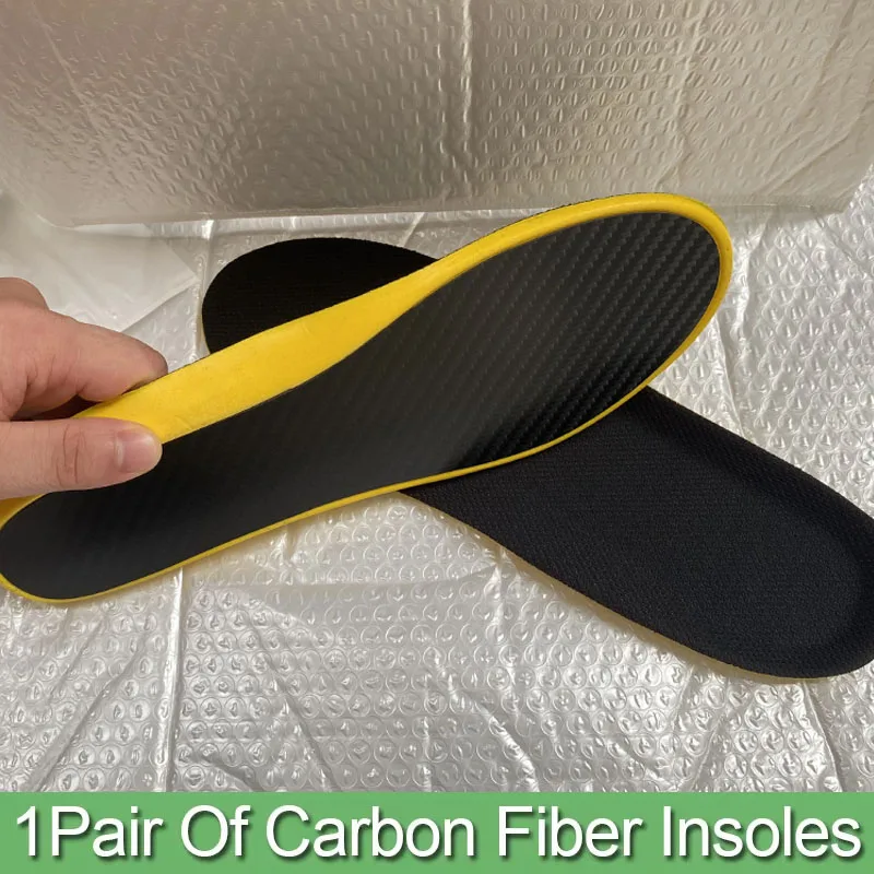 

1Pair Carbon Fiber Sports Insoles-Plantar High Elastic Pad Carbon Plate Orthotic Insoles-For Running Football Basketball