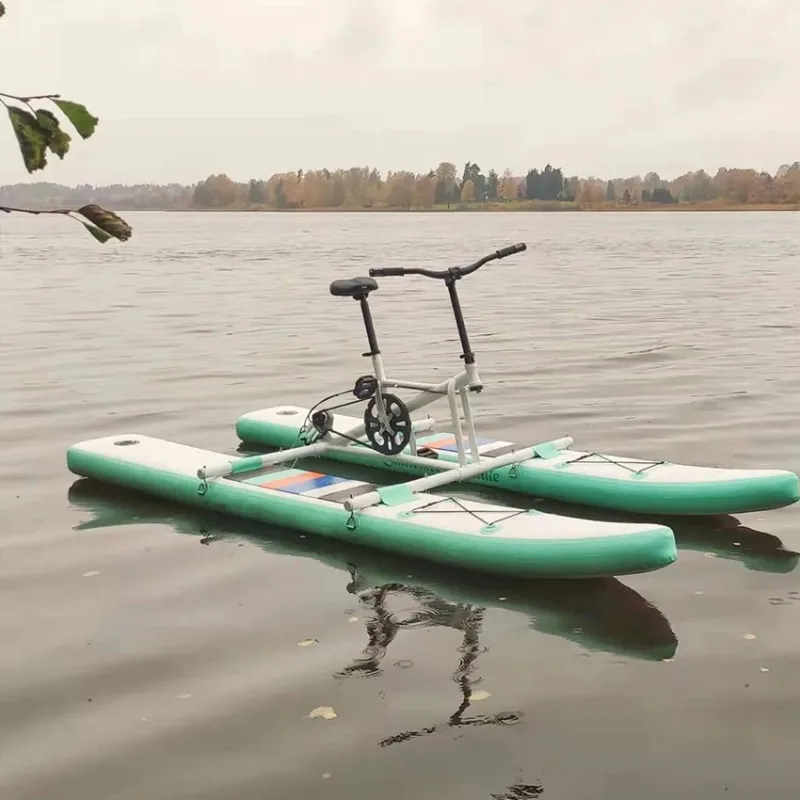 New Arrival Inflatable Water Sport Pedal Bike Boat Double Person Folding Inflatable Sup Beach Water Bike view 5