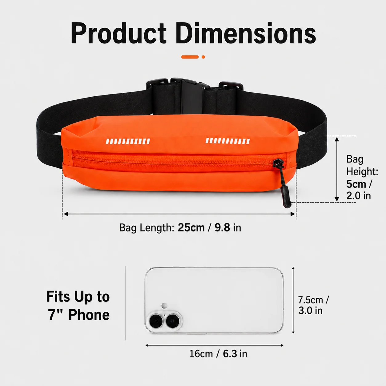 Riñonera Deportiva Multifuncional, Cinturón de Running Ligero Resistente al Agua, Riñonera Ajustable con Bolsillo con Cremallera
