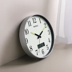 Reloj Digital De Pared Creativo Led Luminous Pointer Temperature Humidity Watch Horloge Murale Clock Relogio Saat Living Room
