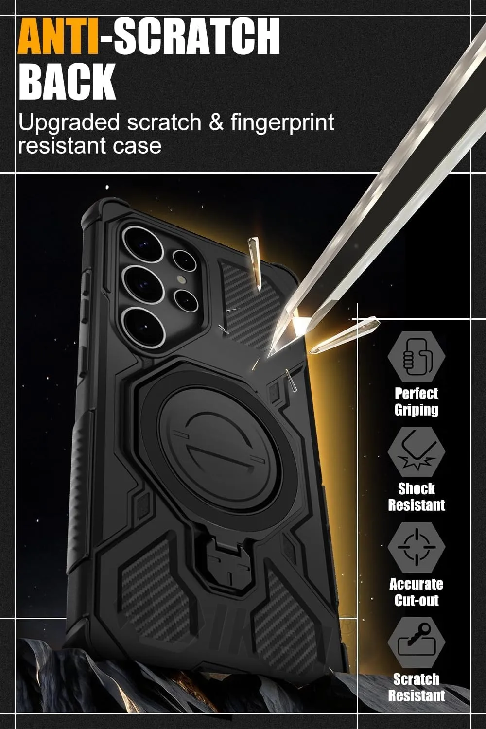 حافظة لهاتف سامسونج S25 UItra S25 FE S25 Edge S24 Ultra MagSafe حامل مغناطيسي حامل حماية مسنده أغطية حماية