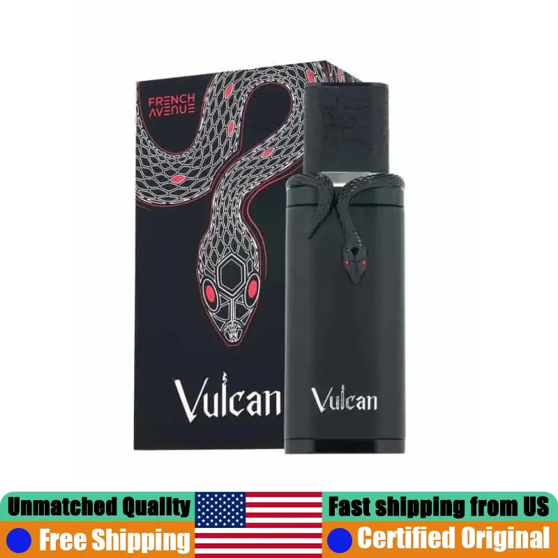 

French Avenue Vulcan Black Friday EDP Spray 3.4 Ounce Original Arab Perfumes 100 ML Natural Long-Lasting Leather Cologne for Men