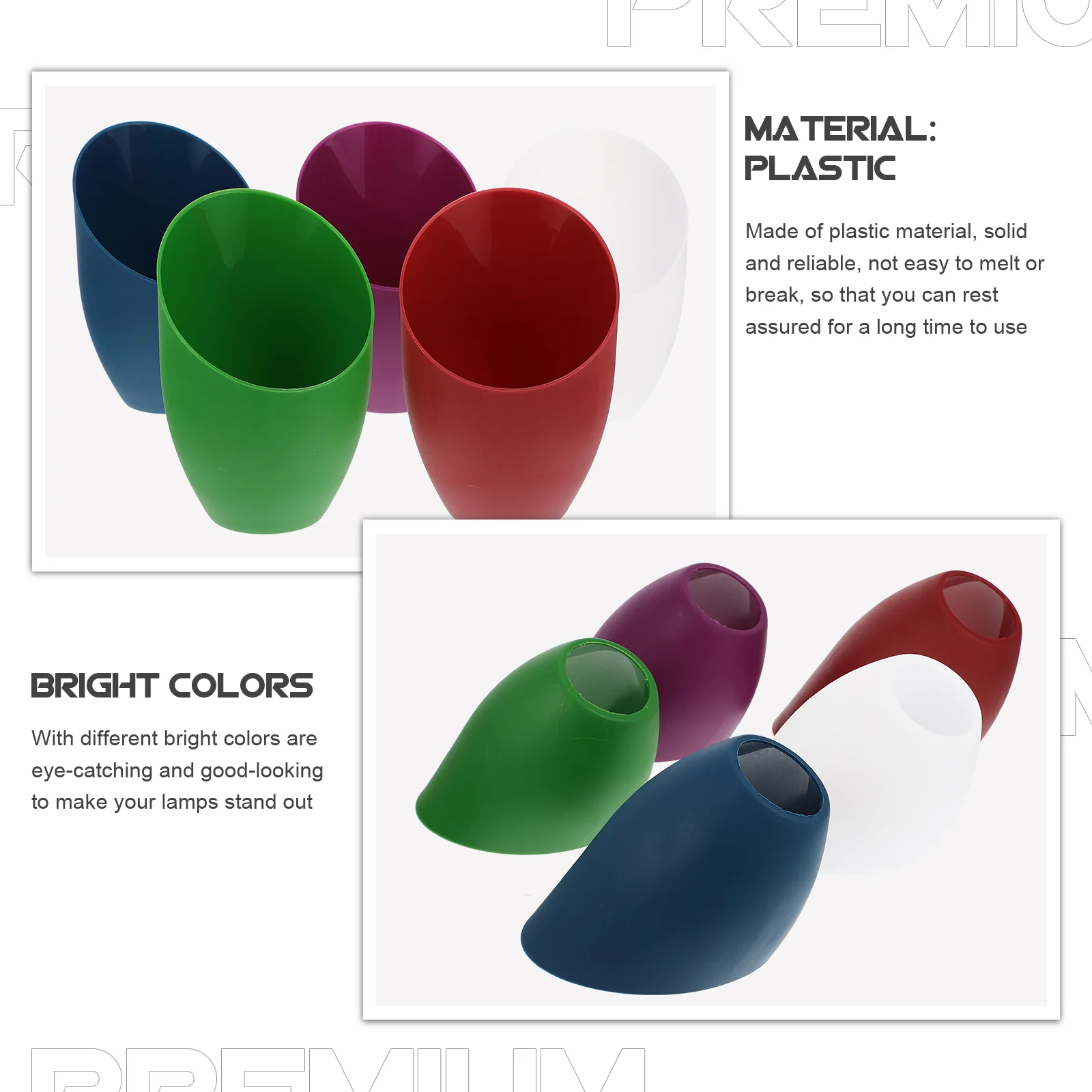 Horseshoe Lampshade Table Simple Plastic Floor Light Cover Accessory outside for Wall