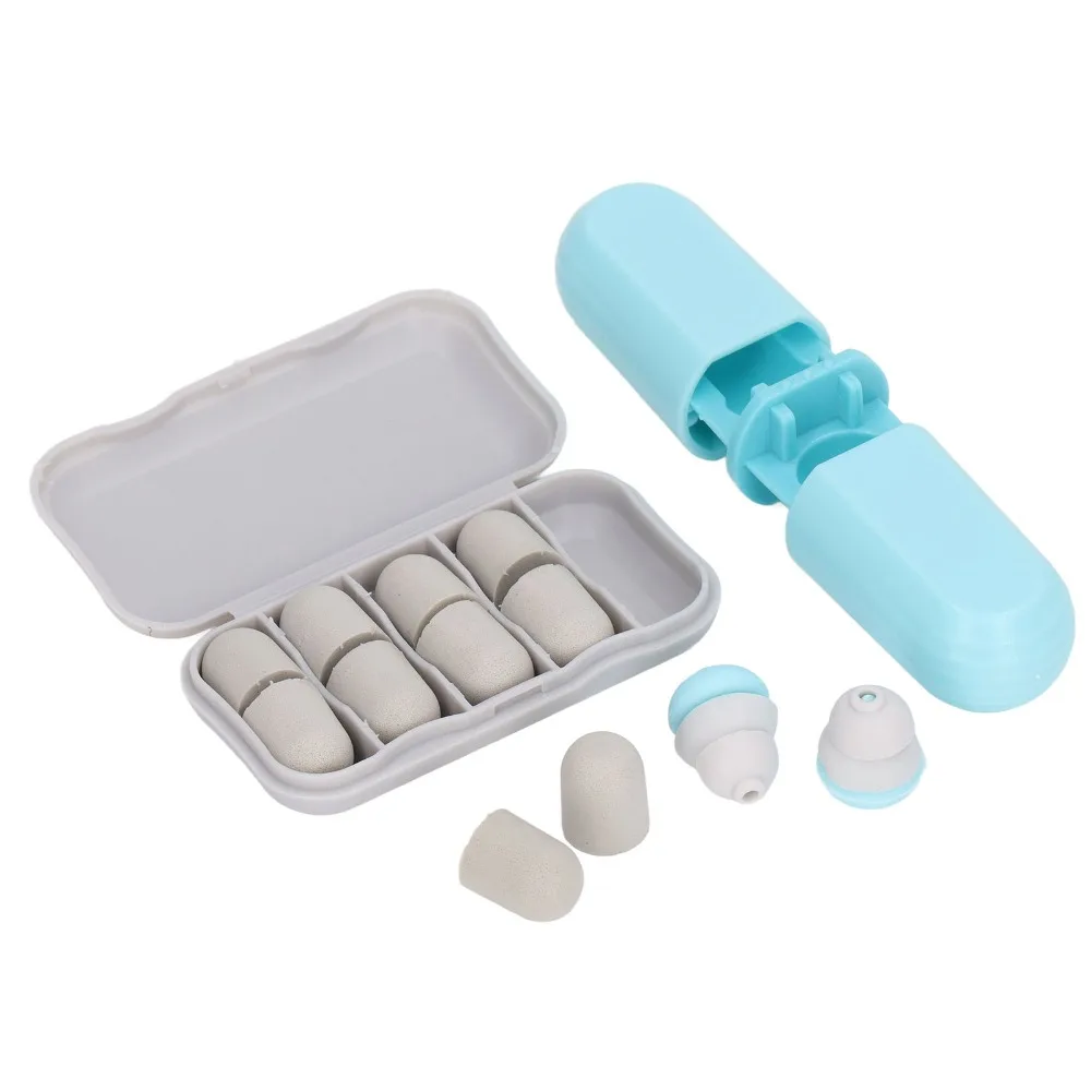 PP Noise Reduction Earplugs Blue Silicone Earplugs Length 27mm Sound Isolation Earplugs Soft Foam Earplugs For Dormitory