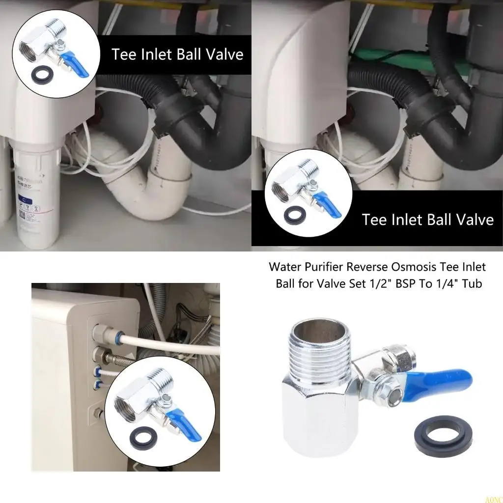 A0NC منقي المياه التناضح العكسي مدخل الكرة للصمام مجموعة "BSP إلى 1/4" الحوض