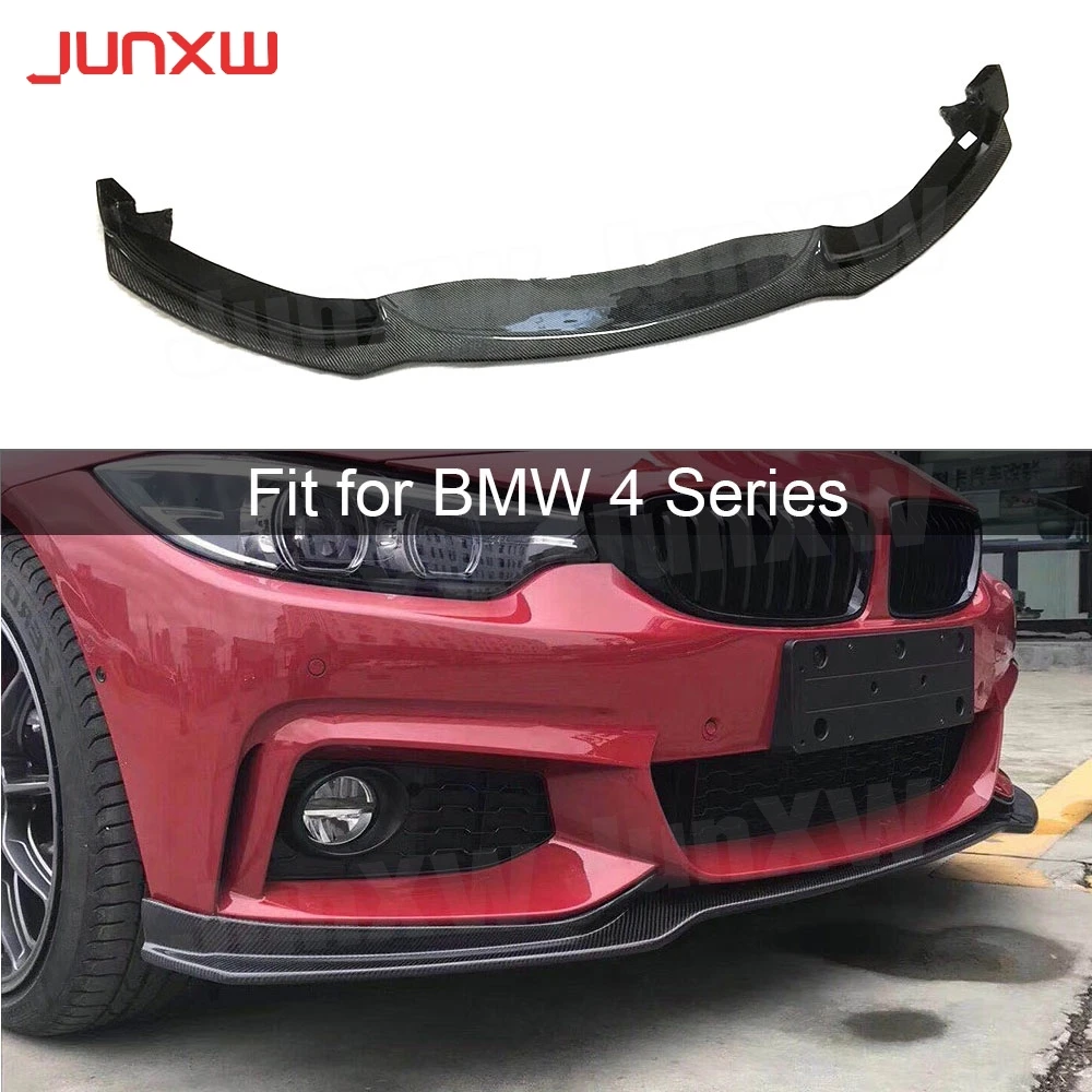 

For 4 Series Dry Carbon Fiber Front Bumper Lip Spoiler Splitters for BMW F32 F33 F36 2014 2015 2016 2017 Head Chin Guard FRP
