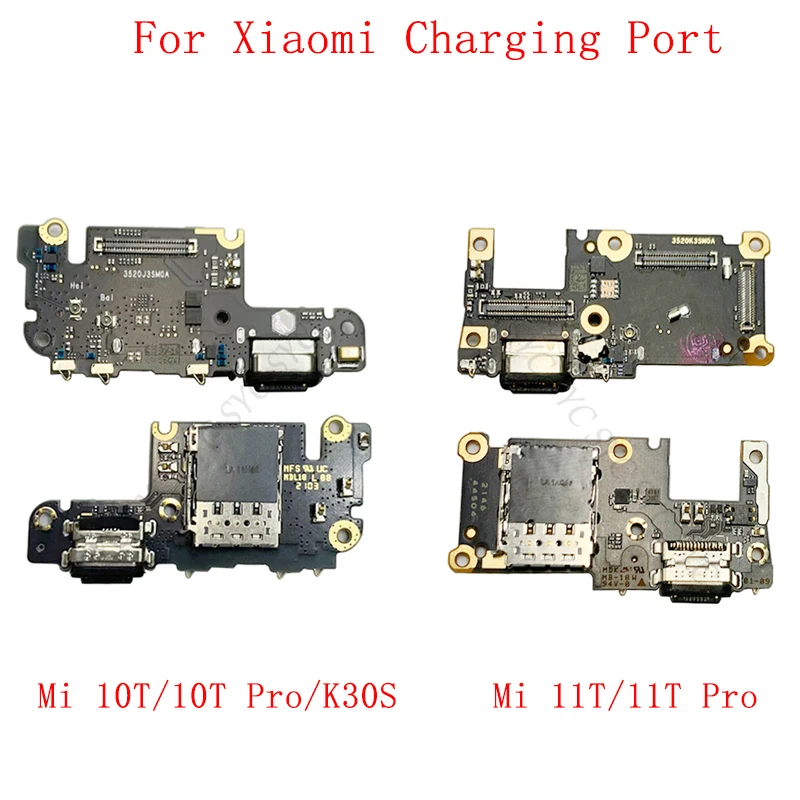 USB Charging Connector Port Board For Xiaomi 11T Pro 10T Pro Redmi K30S Charging Port with Sim Card Reader Repair Parts