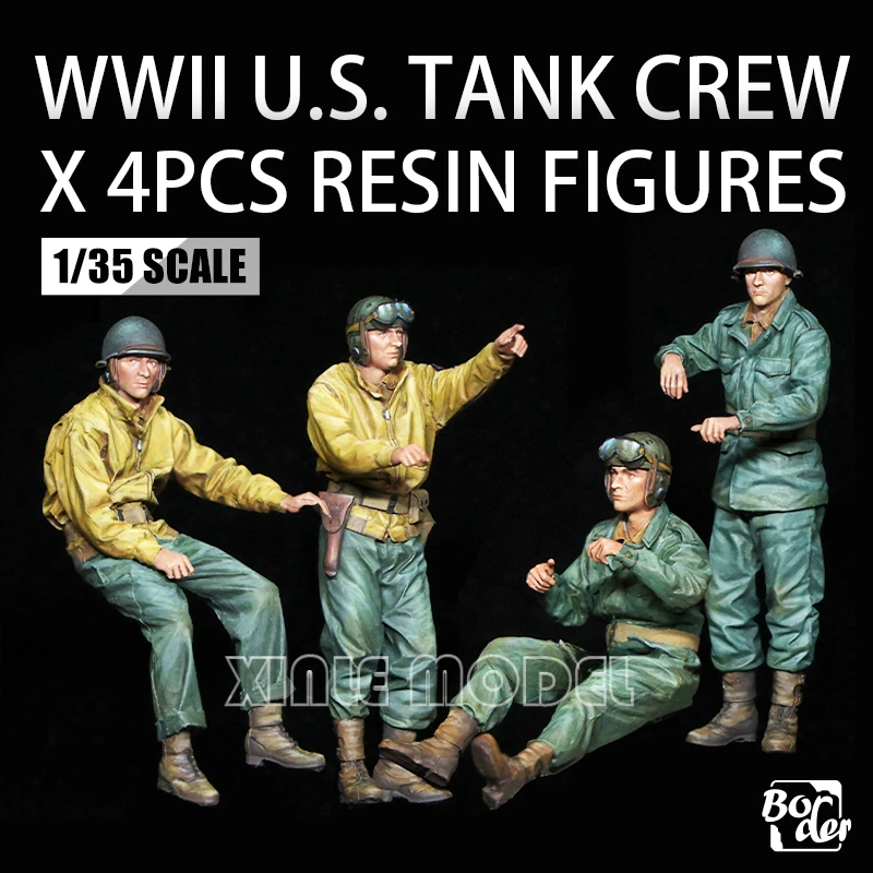 

BORDER BR-007 WW II США Экипаж танка * 4 шт. 1/35 аксессуары для моделей своими руками