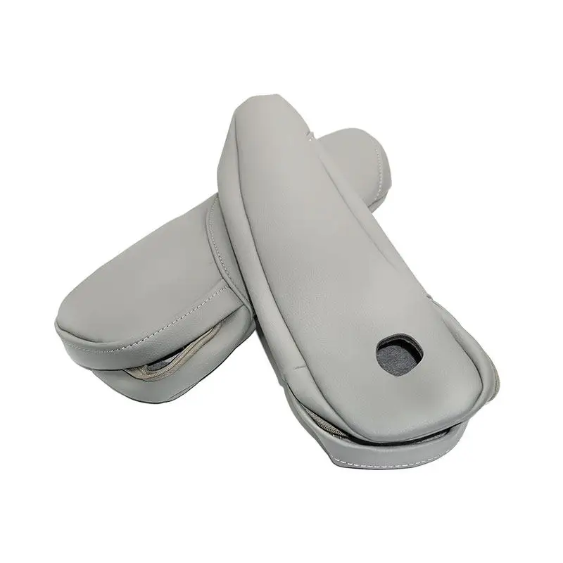 

2pc Car Passenger& Driver Side Seat Handle Armrest Cover Black / Beige / Gray Microfiber Leather For Honda CRV 2007 2008 2009