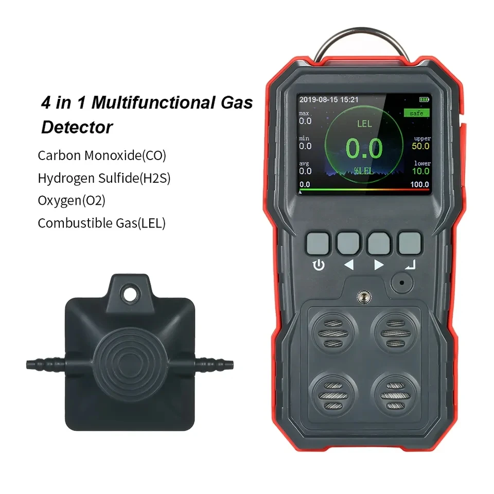 WT8811 USB Interface Portable Gas Detector 4 In 1 CO/O2/H2S/LEL Carbon Monoxide Detector