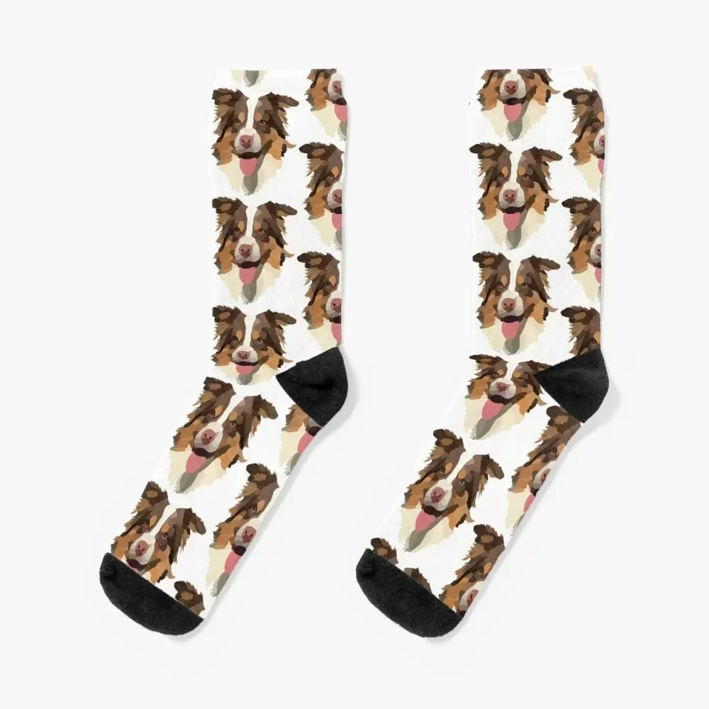 Australian shepherd Socks cool luxe football snow Socks For Men Women's