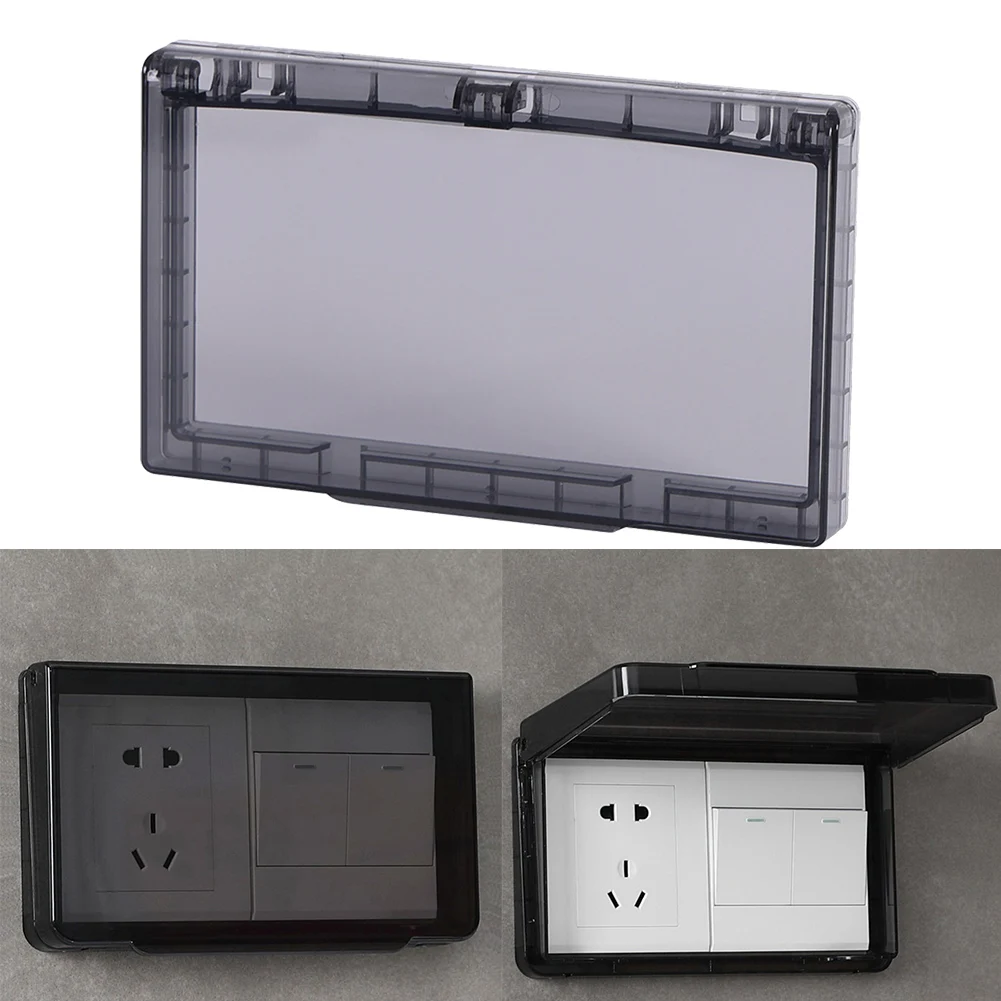 1pcs Switch Protective Cover Waterproof Outlet Cover 86 Type Protection Socket Electric Plug-Cover ABS Bathroom Splash-Proof Box