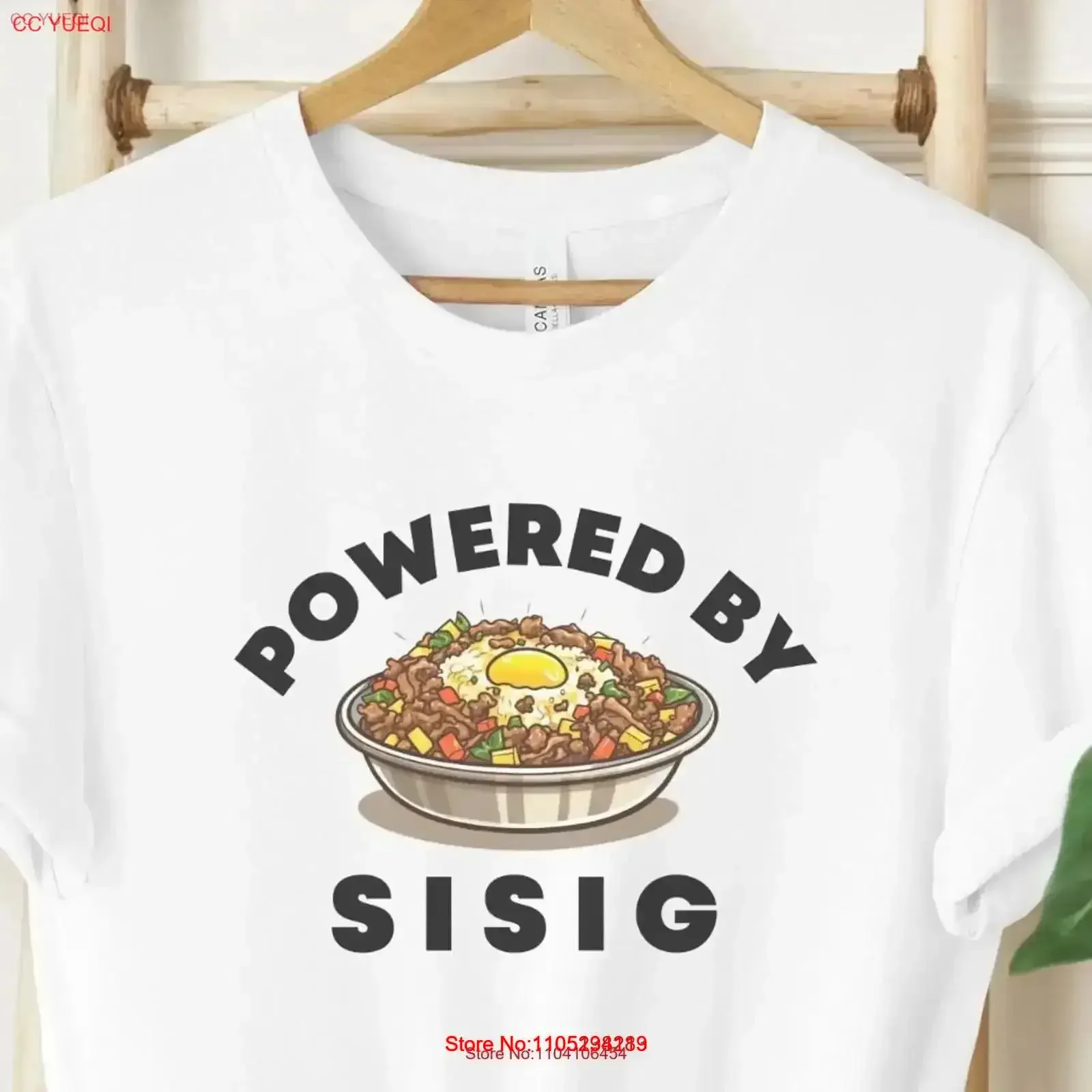 

Powered By Sisig T Shirt for Filipino Food Lover or Fan Pinoy Foodie Pinas Cuisine and Culture vintage Washed Casual Slightly