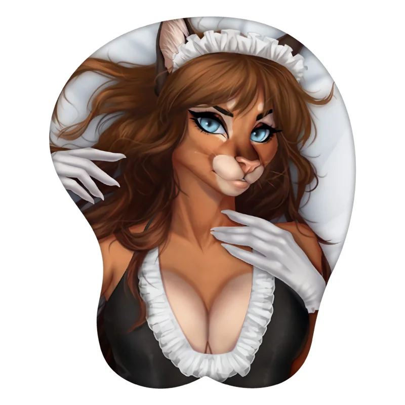 

Animal Maid Serena Anime 3D Mouse Pad Wrist Rest Silicone Sexy Creative Gaming Mousepad Mat