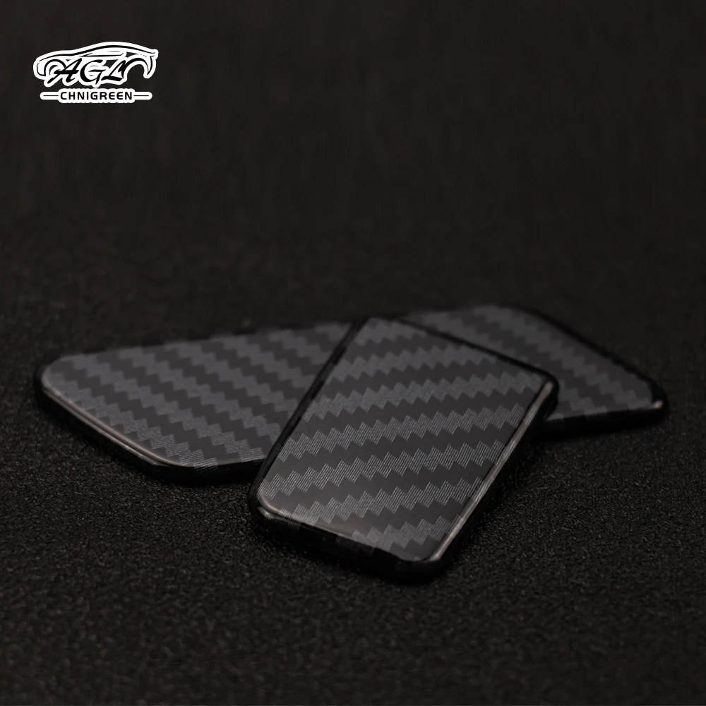 2pcs ABS Carbon Fiber Color Glove Box Handle Cover Trim for Toyota Hilux Revo Rocco Conquest 2015-2020