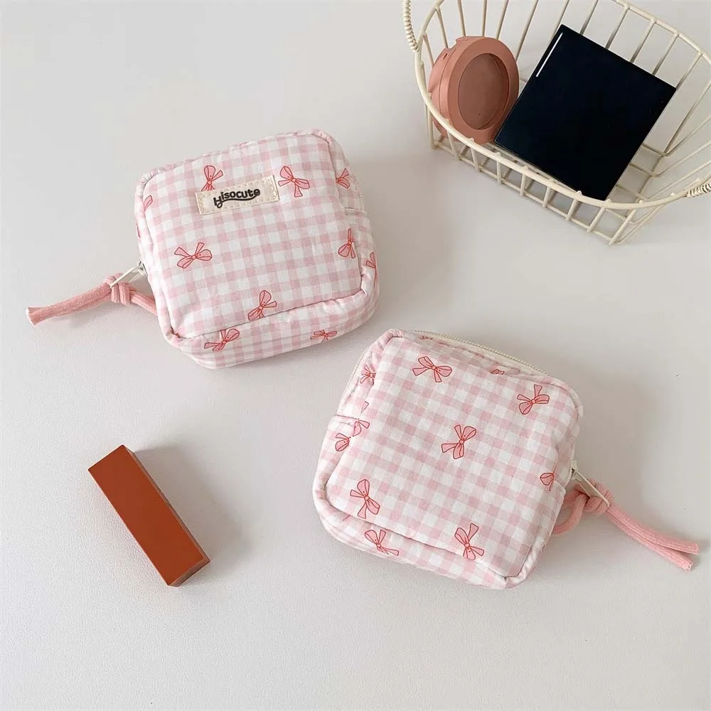 Makeup Brush Storage Bow Cosmetic Bag Wash Pouch Cosmetic Case Cloth Coin Purse Bowknot Handbag Toiletries Organizer Travel