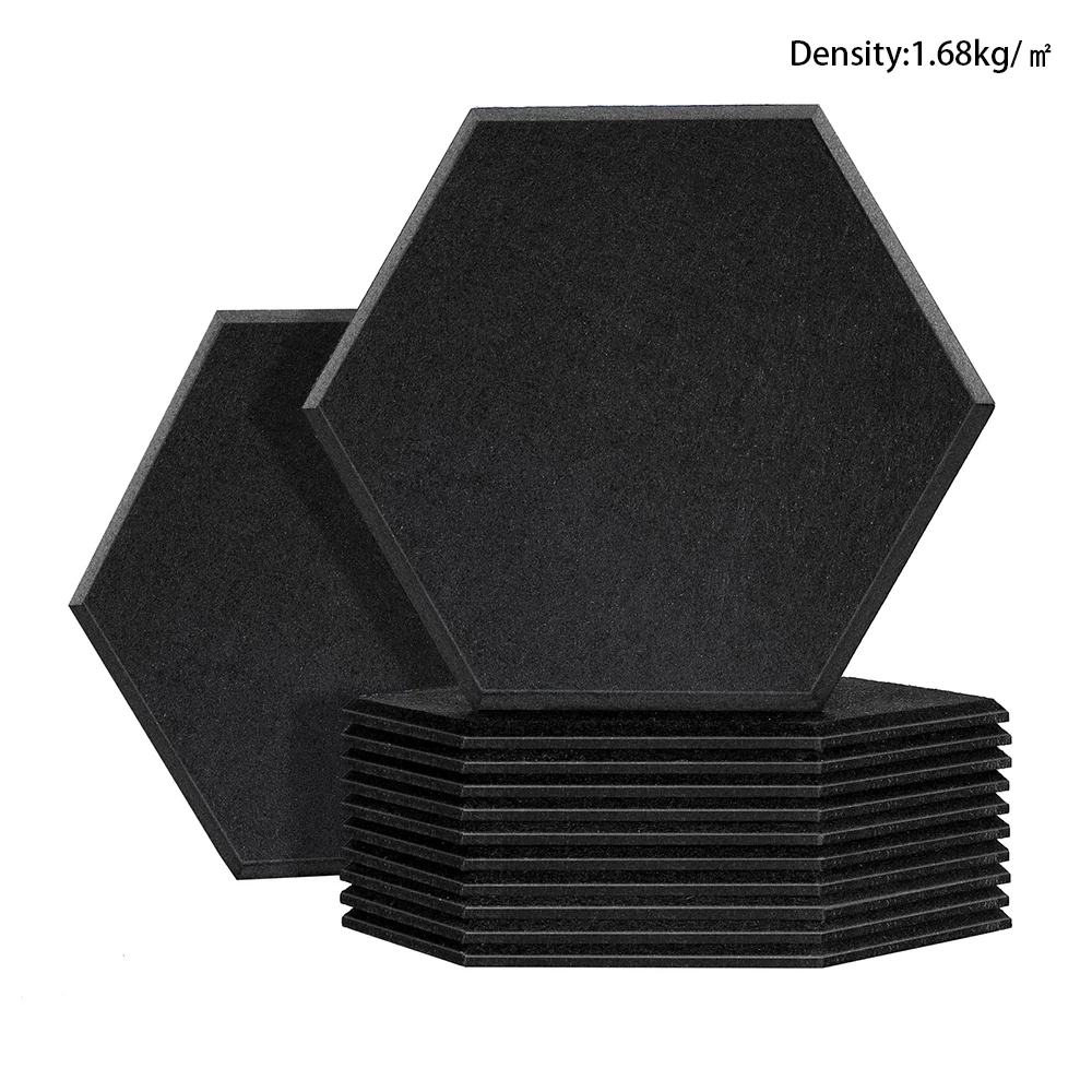 6 Pcs Hexagon High Density Strong Sound Proof Acoustic Panel Soundproofing Wall Panels Study Meeting Room Wall Decor Home Decor