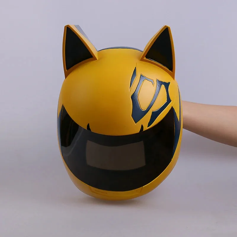 cat motorcycle helmet anime Cover - Everyone will smile and take pictures as you brighten up their day BlackCat Anime Stitch Helmet Cover