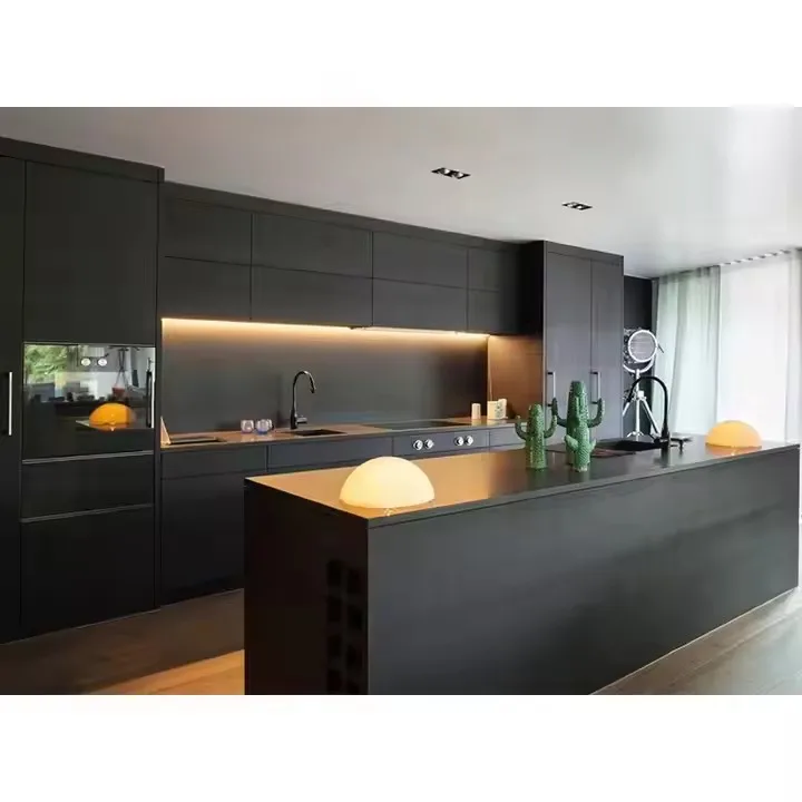 Modern Modular Kitchen Cabinets European Style Lacquer Kitchen Designs Made in China Manufacturing