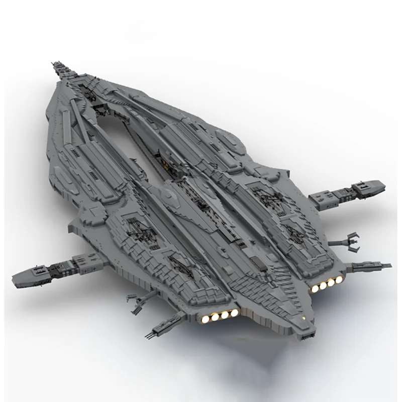 Bloc de construction MOC Wraith, modèle de bateau de ruche, briques de vaisseau spatial, bricolage, Collection à assembler, espace, affichage créatif, jouet cadeaux, 22372 pièces