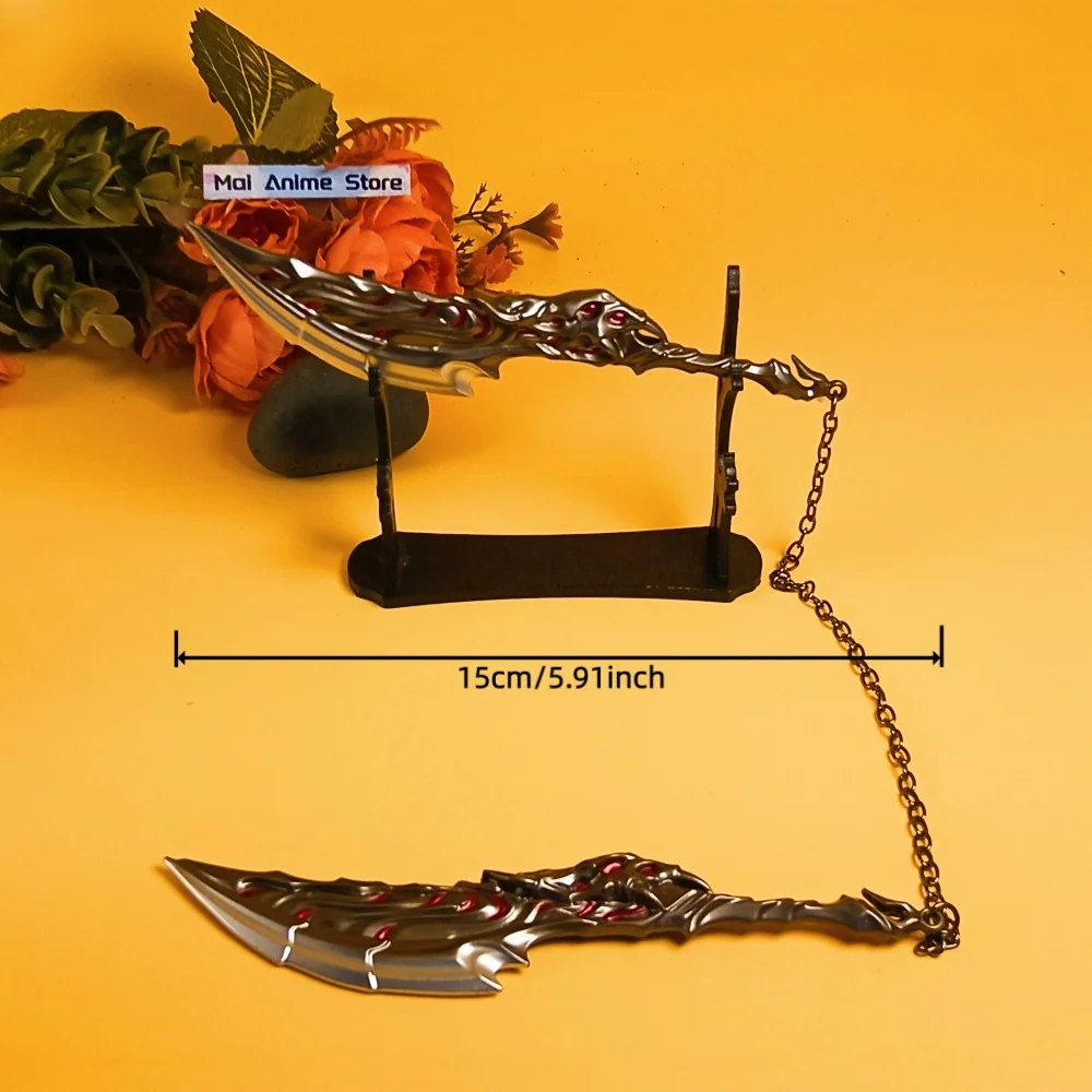 7.5 بوصة 2 قطعة Valorant كاتانا ريال كاتانا الساموراي صابر المعادن الصلب النينجا شفرة سكين أنيمي تأثيري الدعامة السيف لعبة غير حادة هدية #4