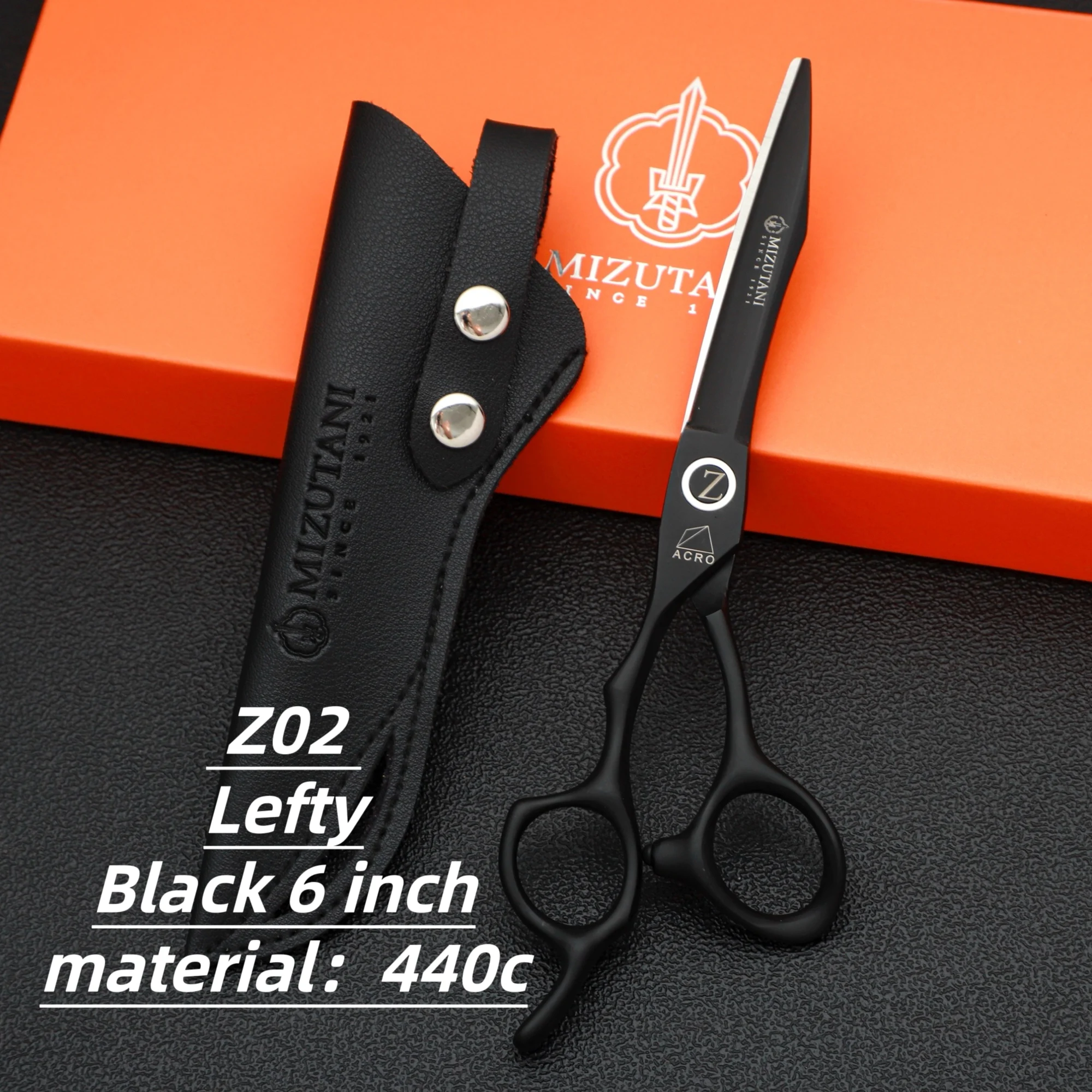 ACRO Left Hand Hairdressing Scissors 6'' Barber Shop Cutting Shears Thinning Scissors Professional Hair Scissors