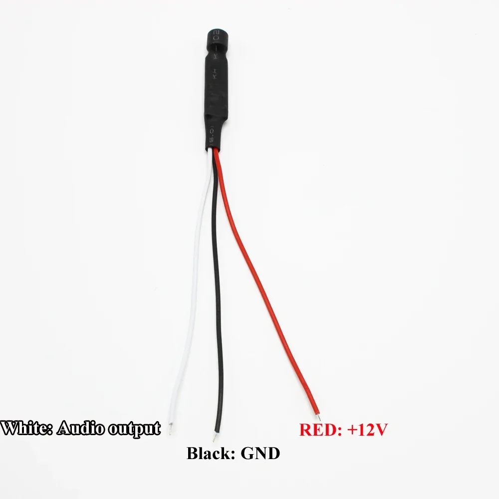 Extremely Sensitive Microphone Voice Pickup Aerial Audio Signal Collection For Mini FPV Mic Camera DVR System 6 - 12VDC CCTV