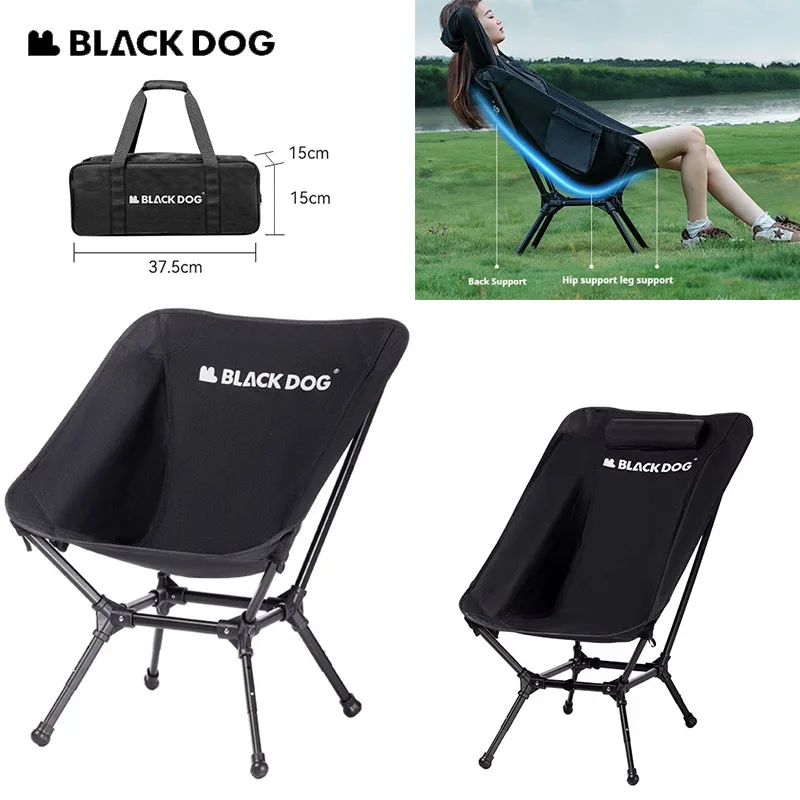 

Naturehike BLACKDOG Moon Chair 900D Oxford Cloth Aluminum High Low Adjustable Camping Outdoor Fishing Travel Picnic Beach Chair